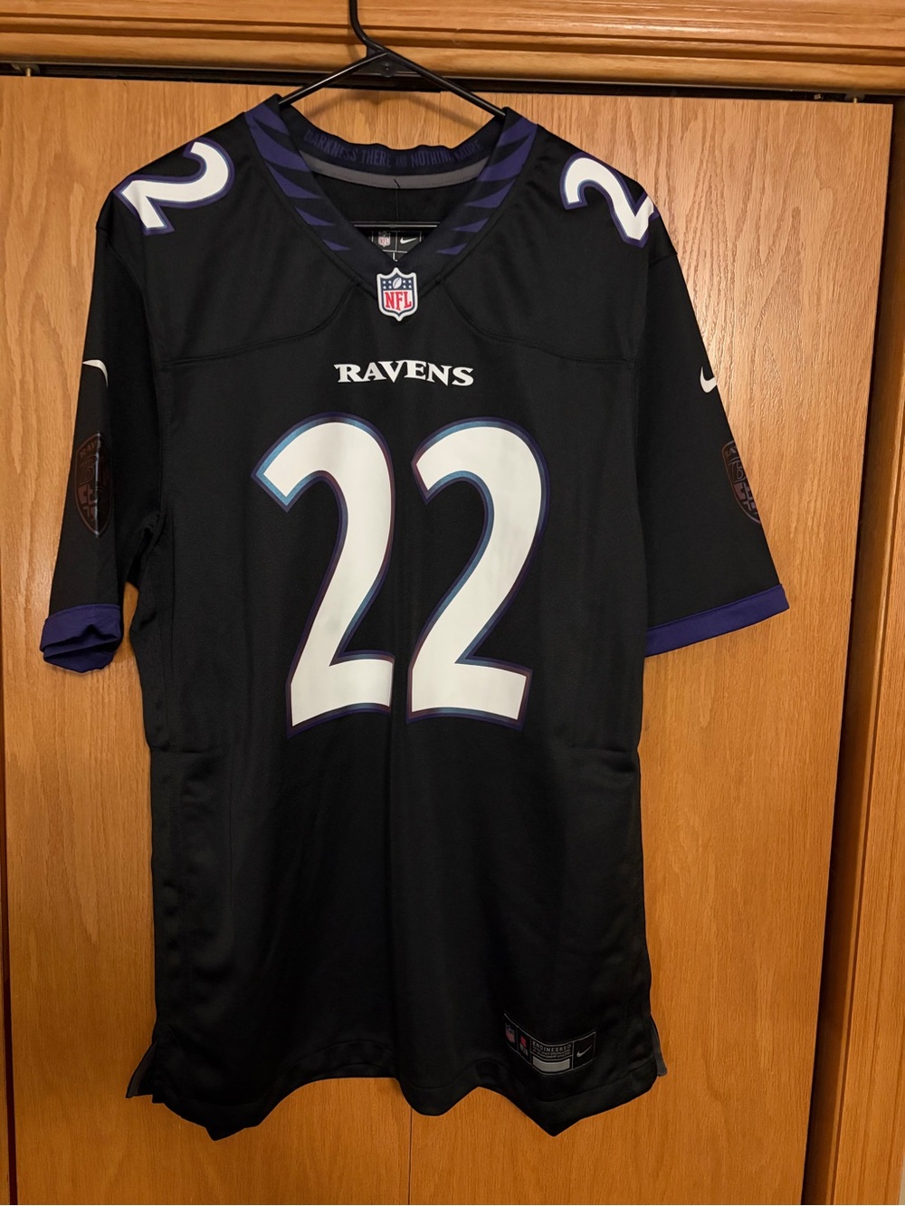 Nike Baltimore Ravens #22 Derrick Henry Black and Purple Alternate Jersey NWT